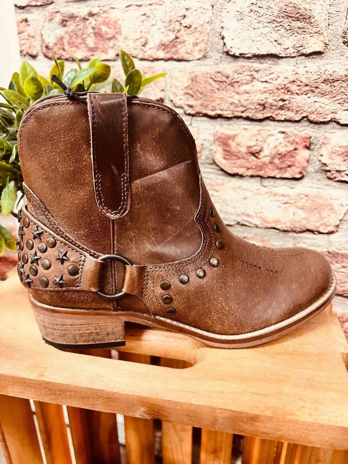 Soul Searcher Bootie In Brown Leather