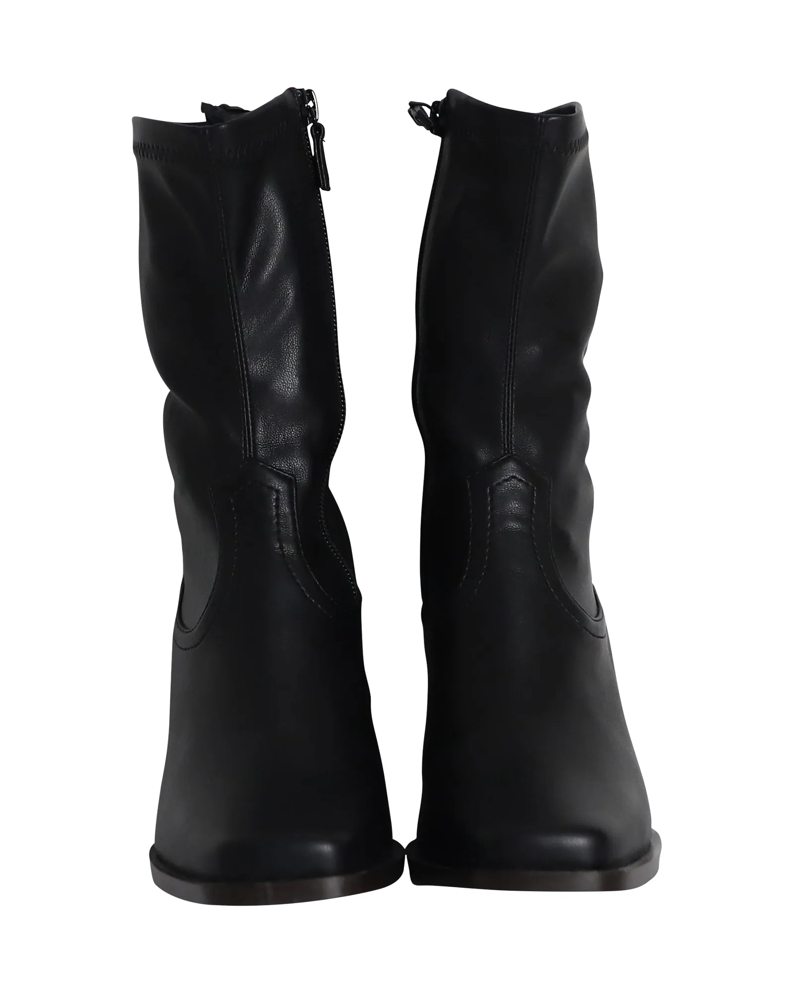 Stella McCartney Cowboy Stretch 95mm Boots in Black Polyurethane