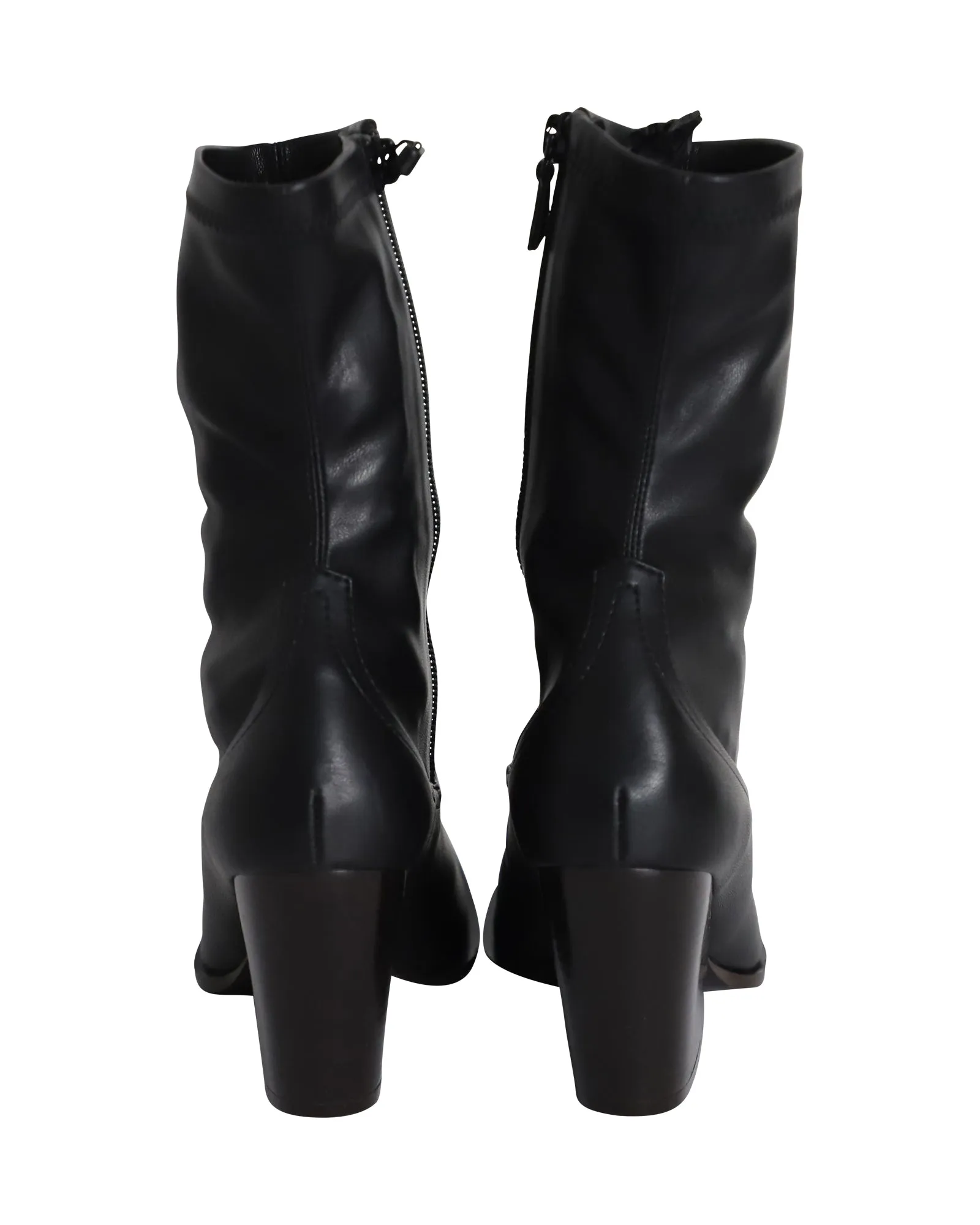 Stella McCartney Cowboy Stretch 95mm Boots in Black Polyurethane