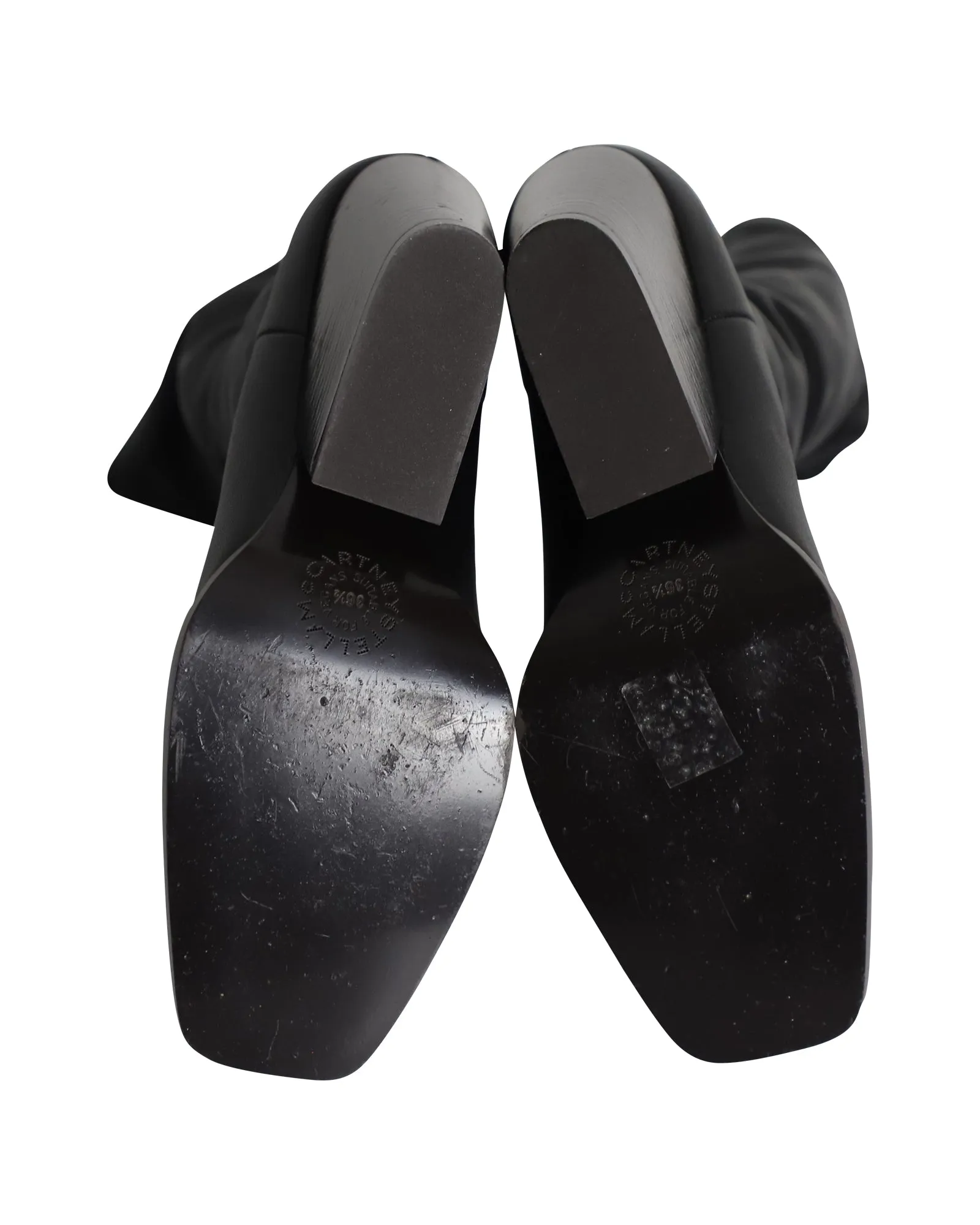 Stella McCartney Cowboy Stretch 95mm Boots in Black Polyurethane