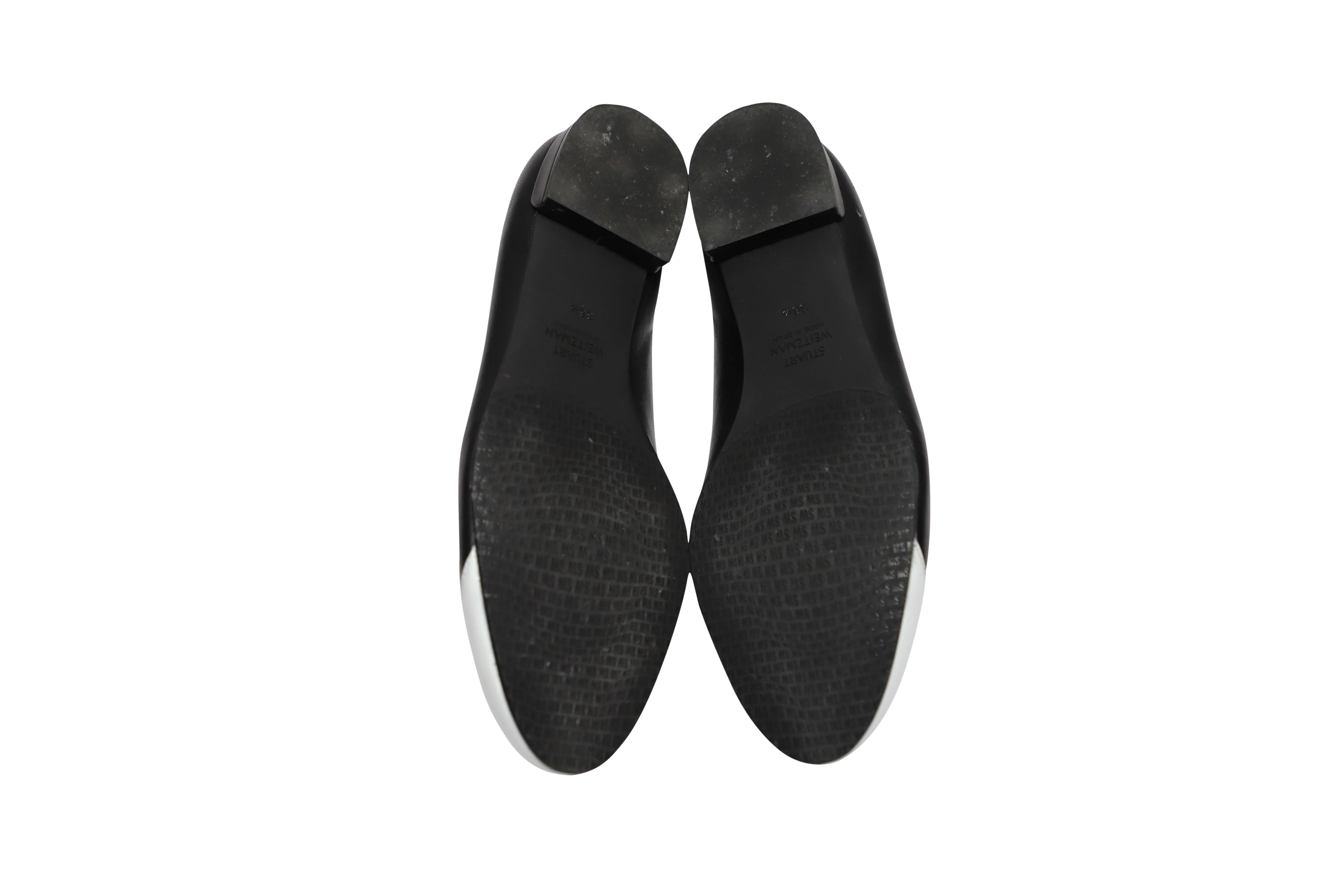 Stuart Weitzman Ballet Flats in Black Leather