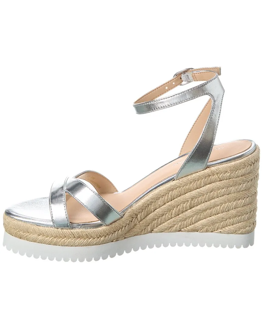 Stuart Weitzman Catlina Leather Espadrille Wedge Sandal