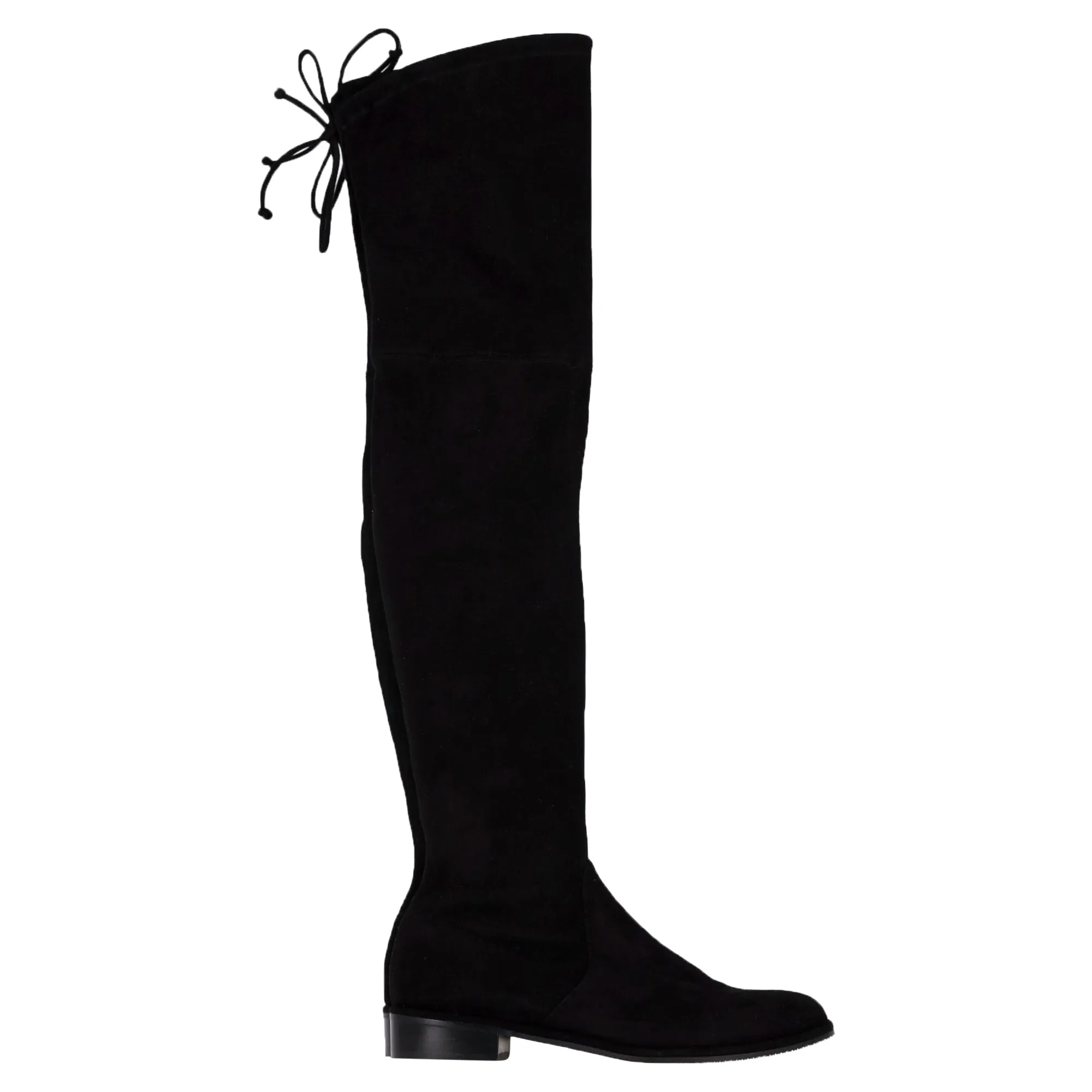 Stuart Weitzman Low Land Boots in Black Suede
