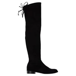 Stuart Weitzman Low Land Boots in Black Suede
