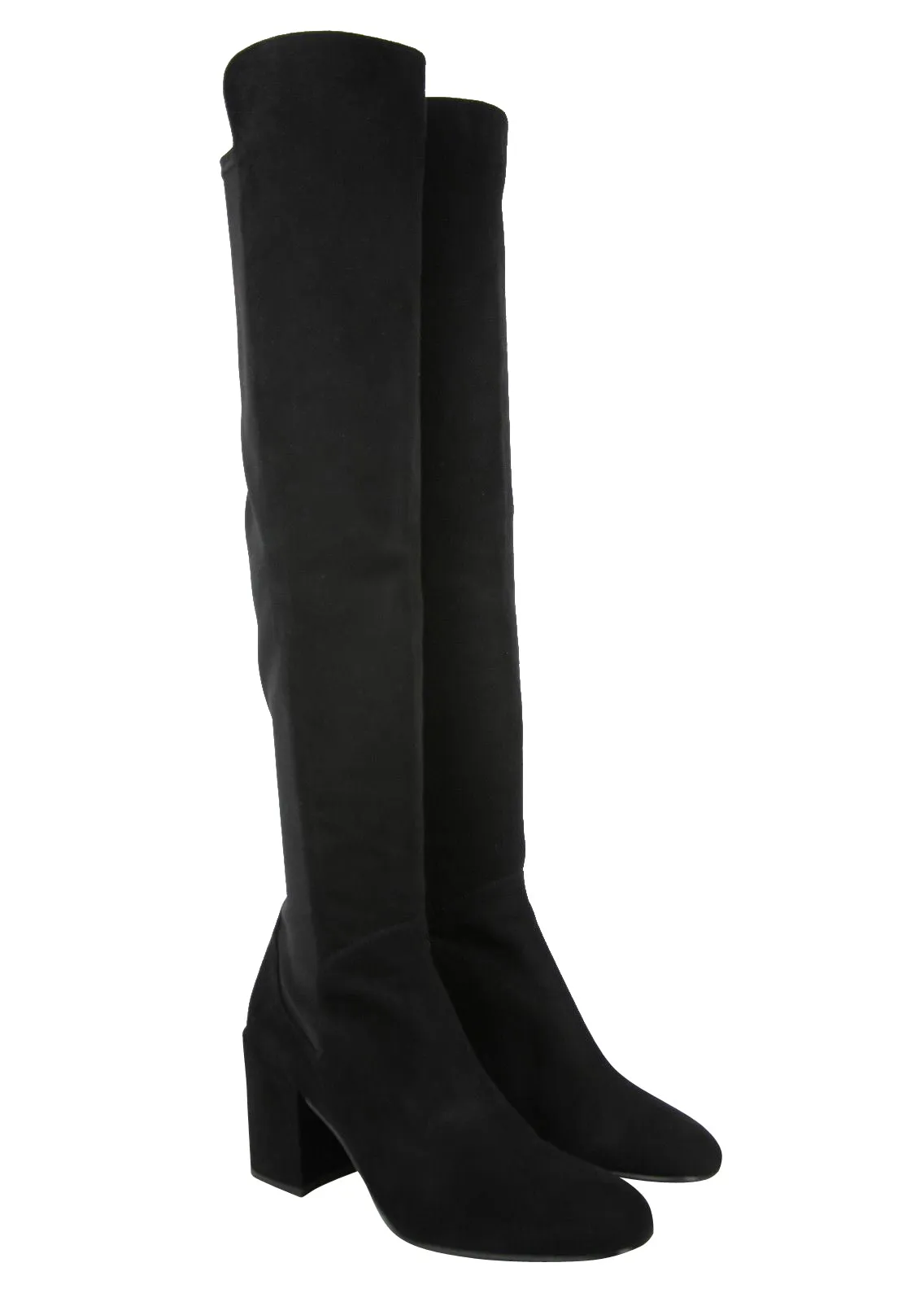 Stuart Weitzman Women's Halftime Stretch-Crepe  Suede Over-The-Knee Boot