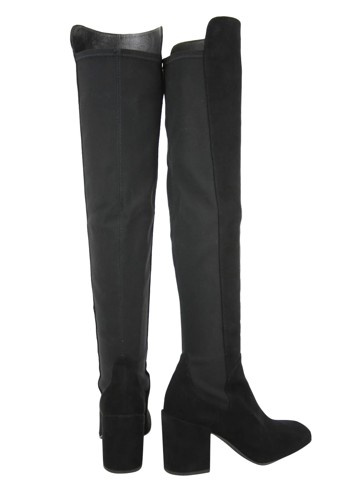 Stuart Weitzman Women's Halftime Stretch-Crepe  Suede Over-The-Knee Boot