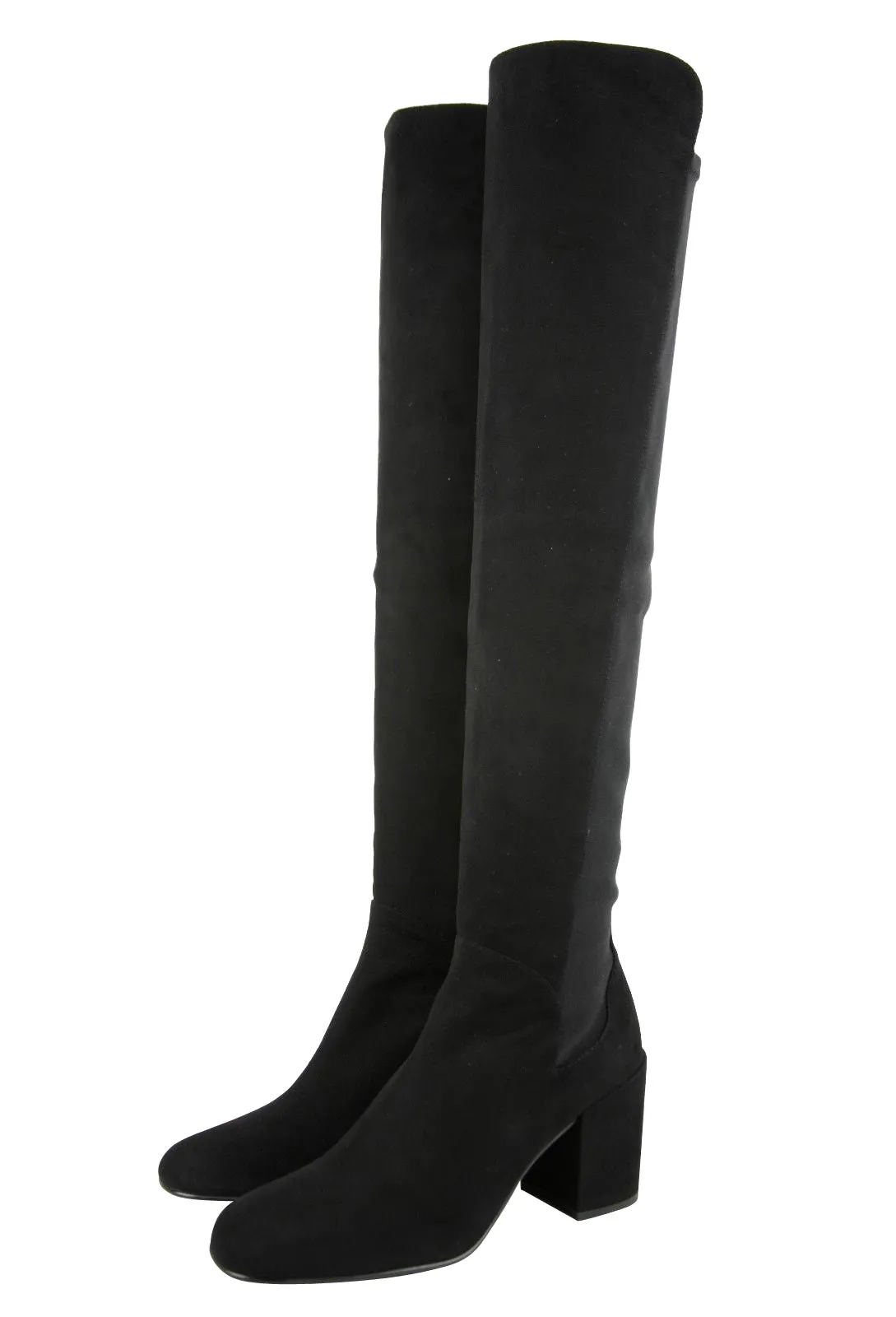 Stuart Weitzman Women's Halftime Stretch-Crepe  Suede Over-The-Knee Boot