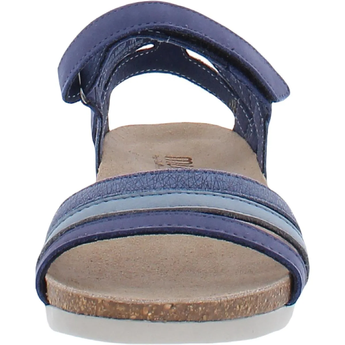 Summer Womens Leather Shimmer Footbed Sandals