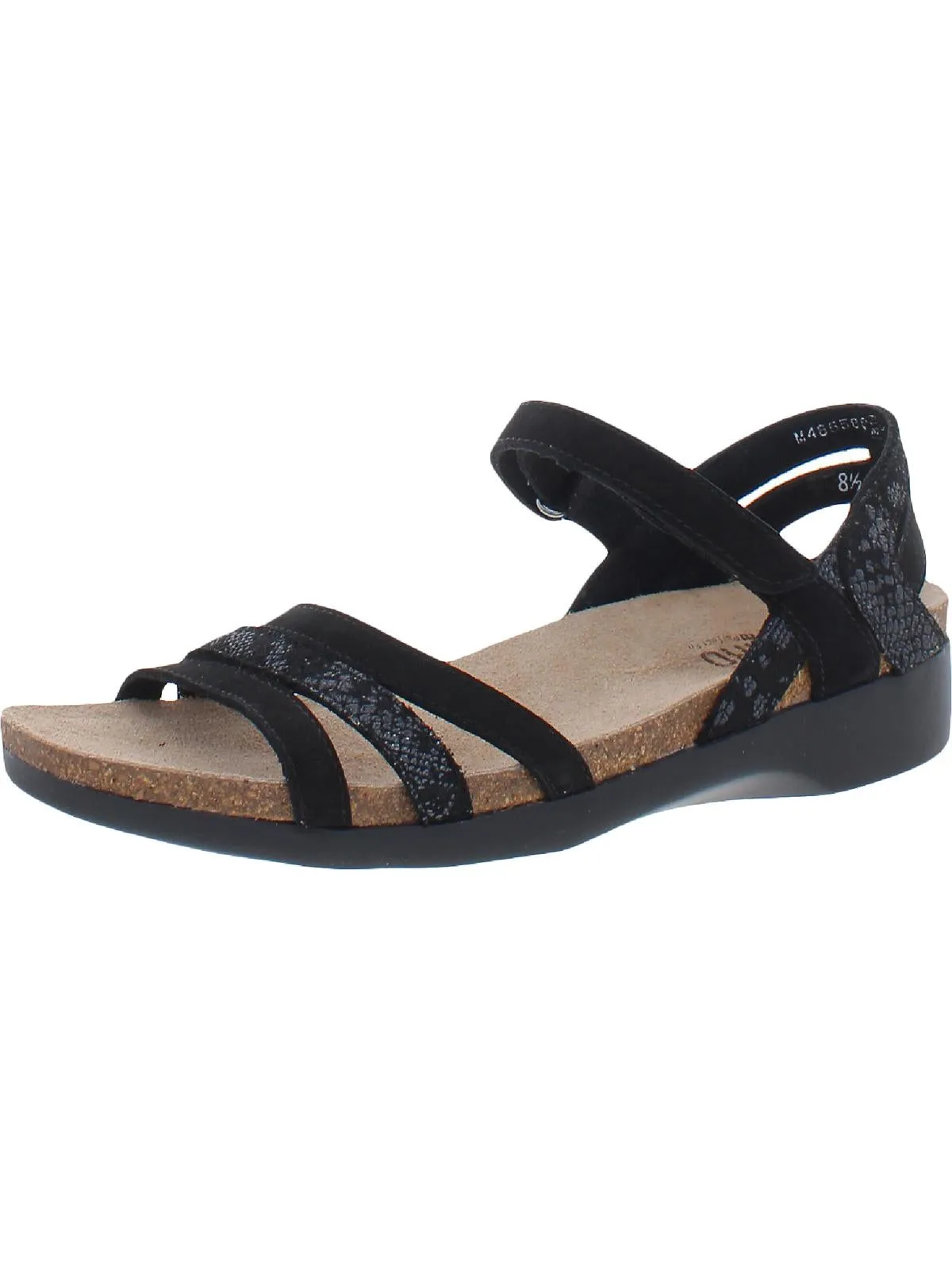 Summer Womens Leather Shimmer Footbed Sandals