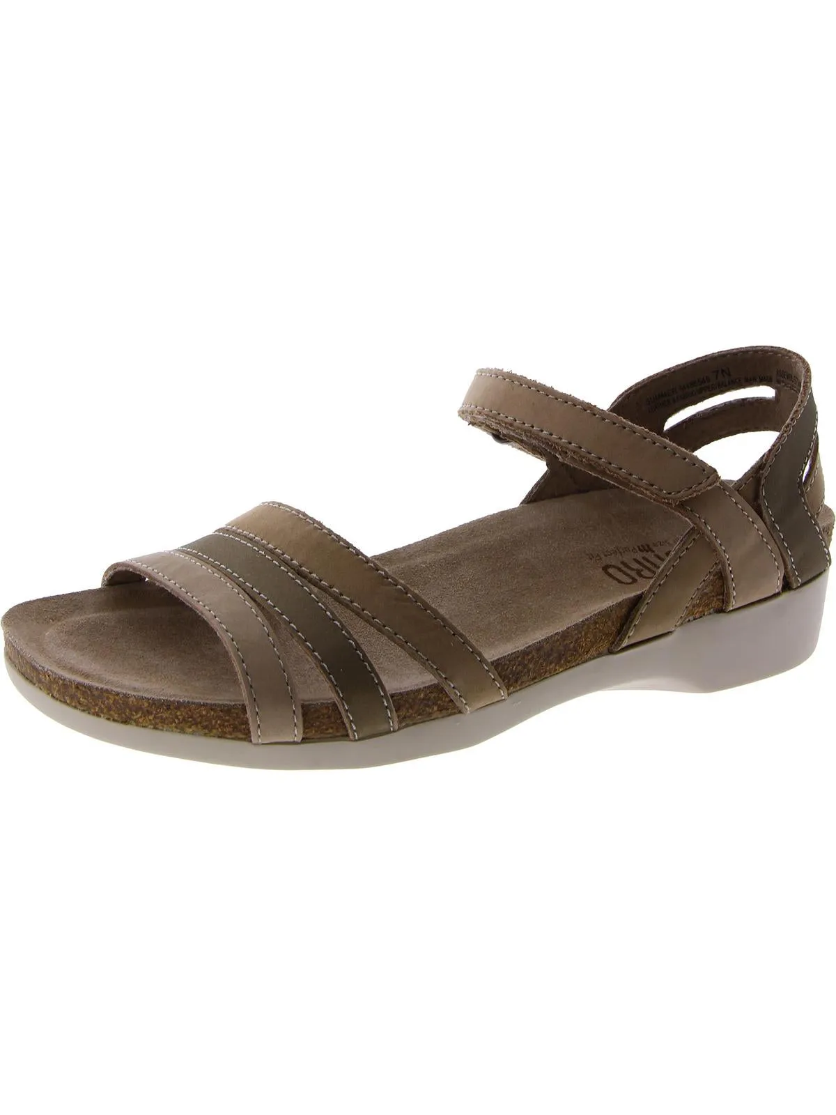 Summer Womens Leather Shimmer Footbed Sandals