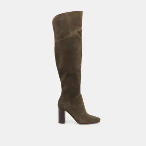 SURY WIDE CALF BOOTS ARMY SUEDE