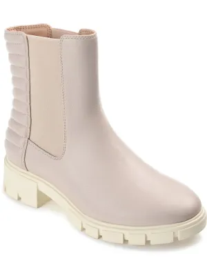 TATIANA Womens Faux Leather Round toe Chelsea Boots