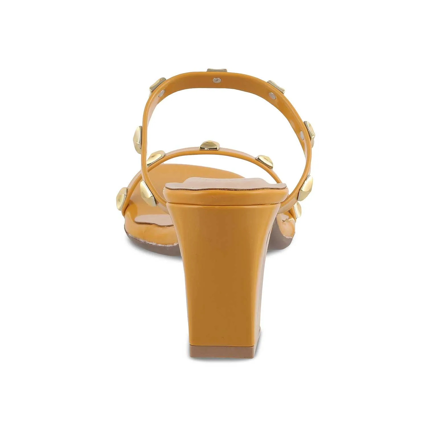 The Megan Yellow Women's Dress Block Heel Sandals Tresmode