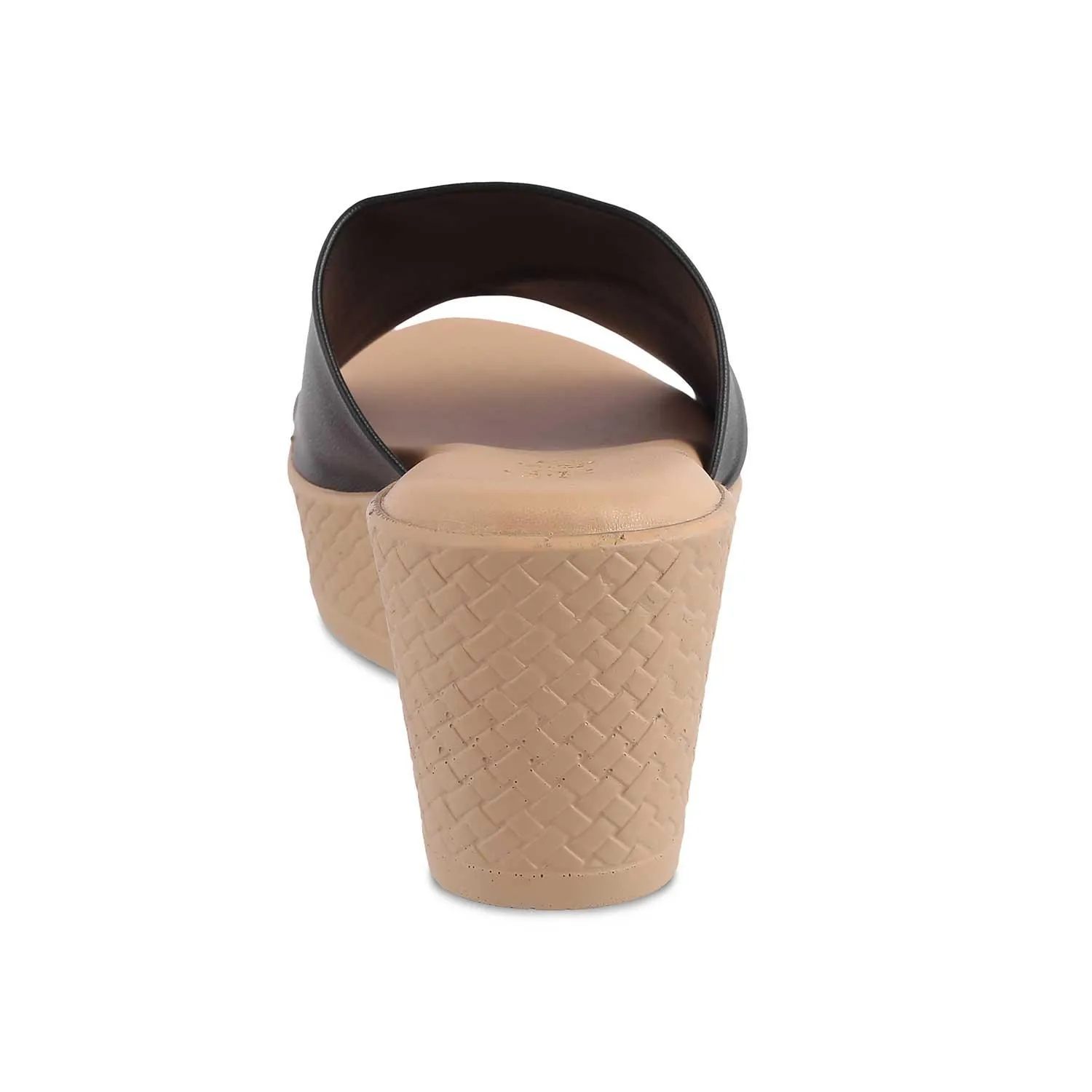 The Sedge Black Women's Casual Wedge Sandals Tresmode