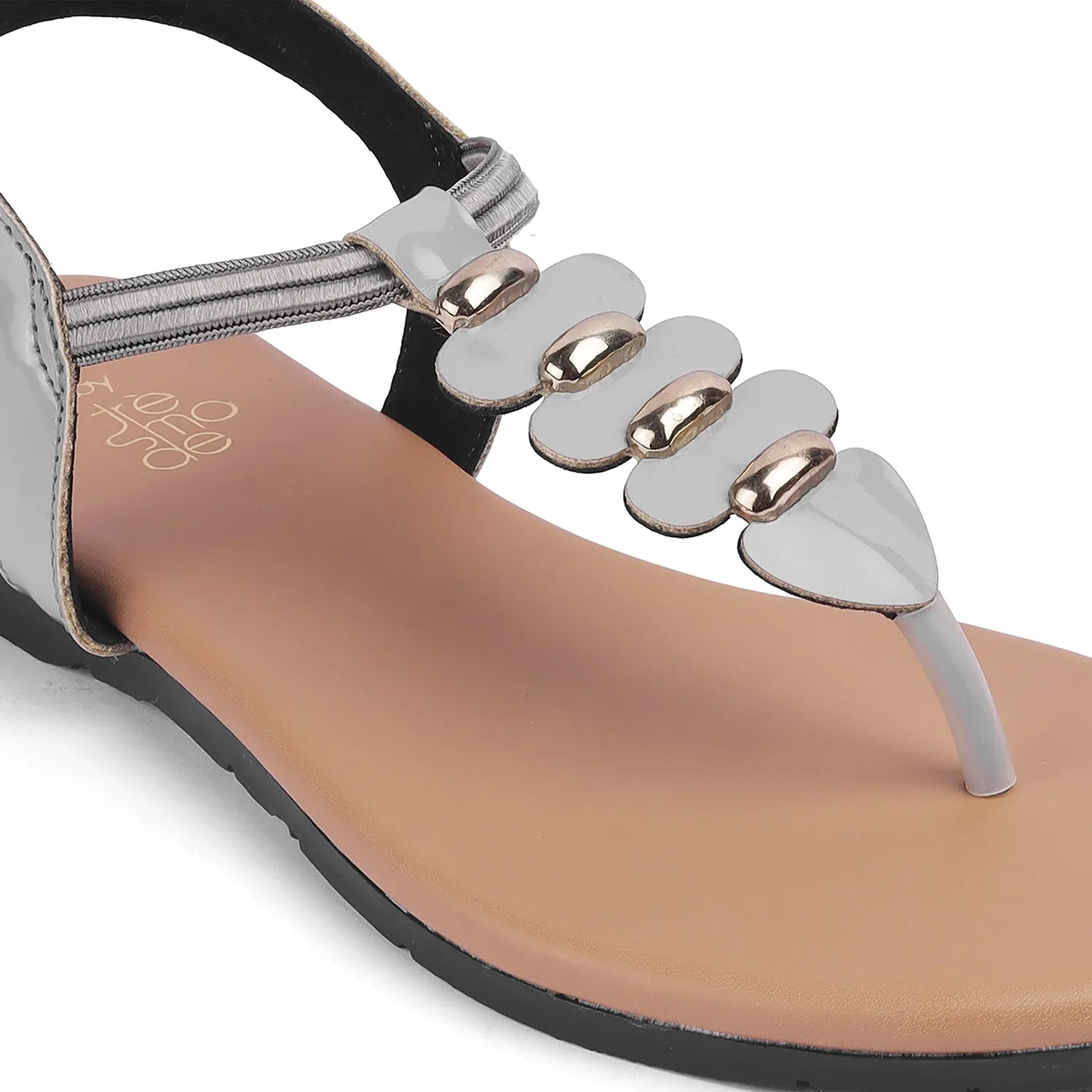 The Velencia TMS-3 Grey Women's Casual Flats Tresmode