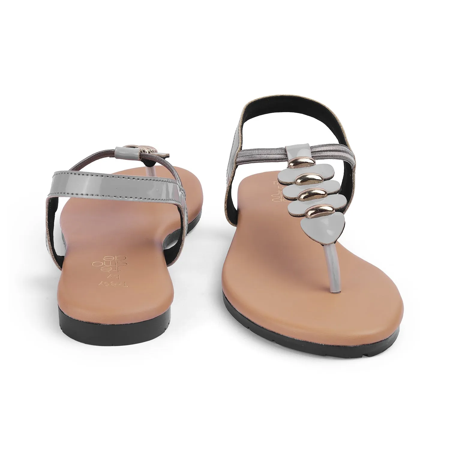 The Velencia TMS-3 Grey Women's Casual Flats Tresmode