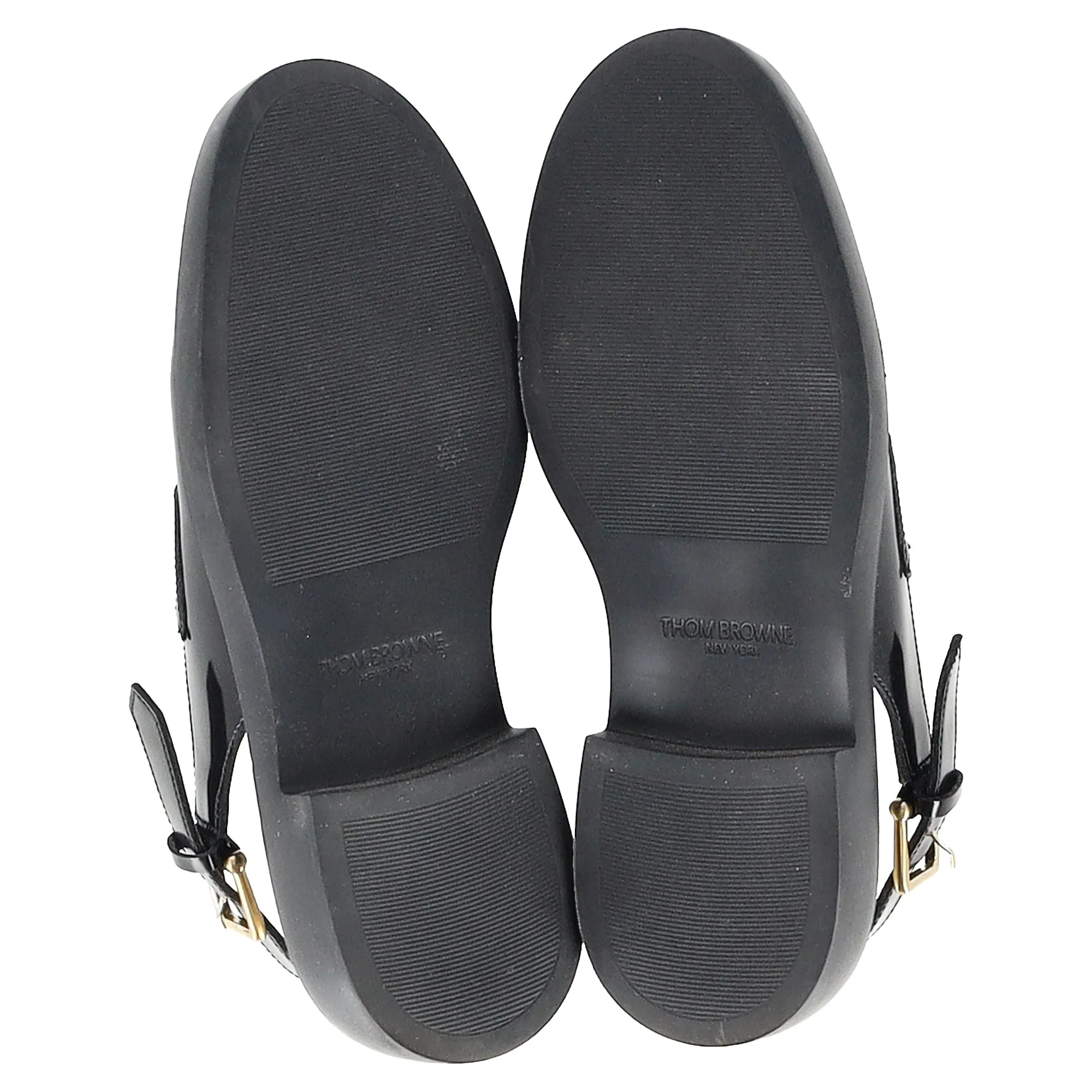 Thom Browne Slingback Penny Loafers in Black Leather