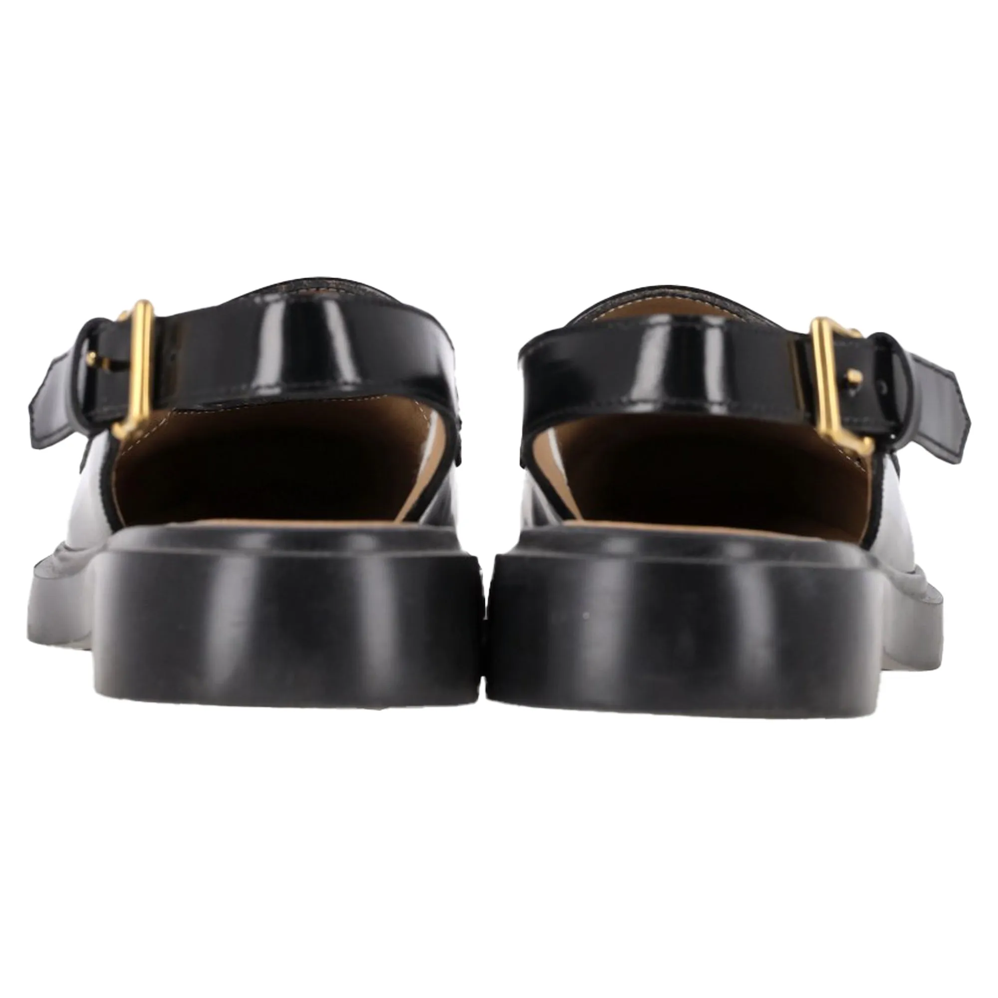 Thom Browne Slingback Penny Loafers in Black Leather