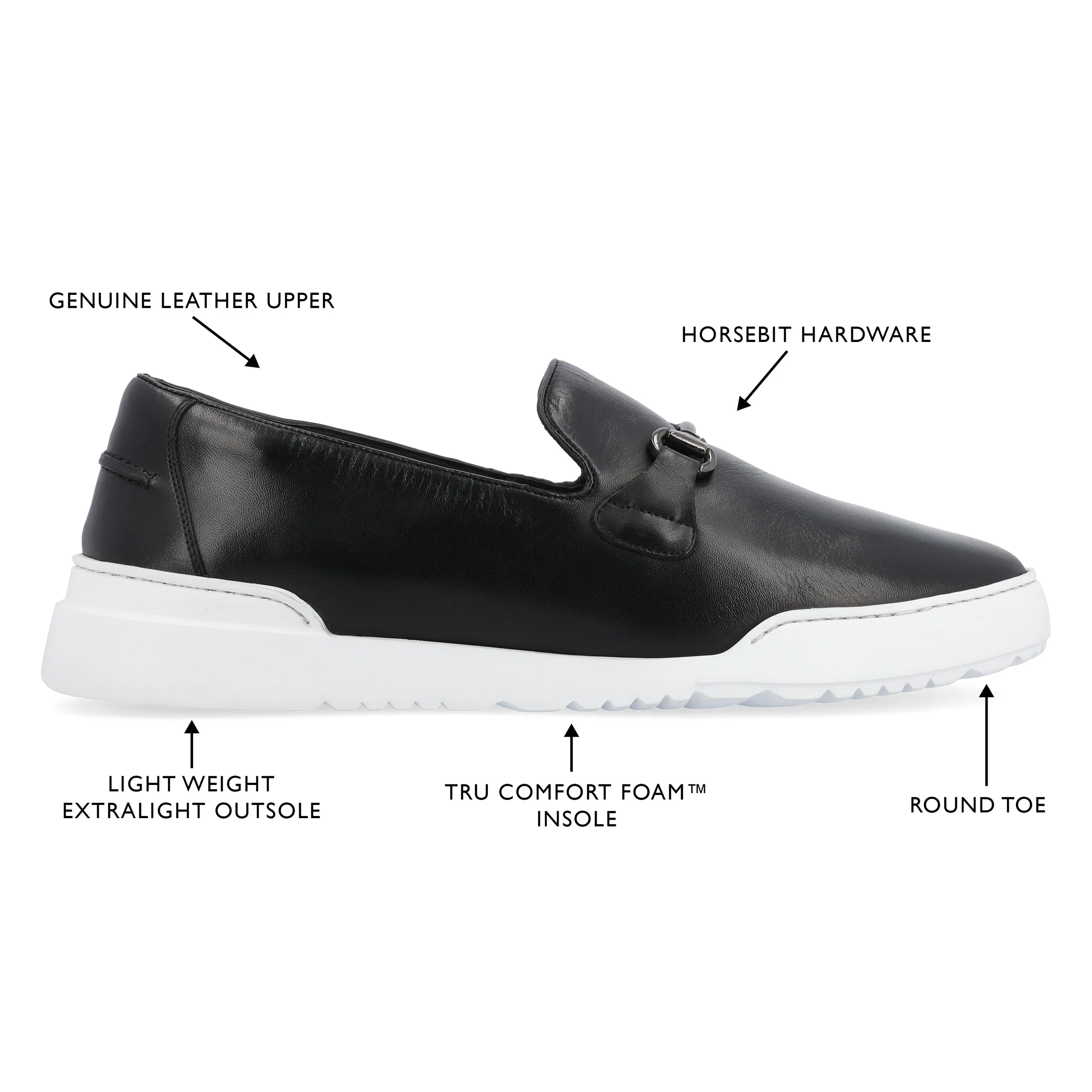Thomas & Vine Dane Plain Toe Bit Loafer