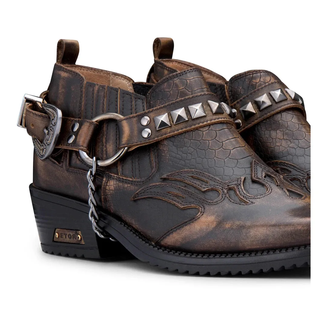 Timber Real Leather Cowboy Wincklepickers Shoes Cuban Heel
