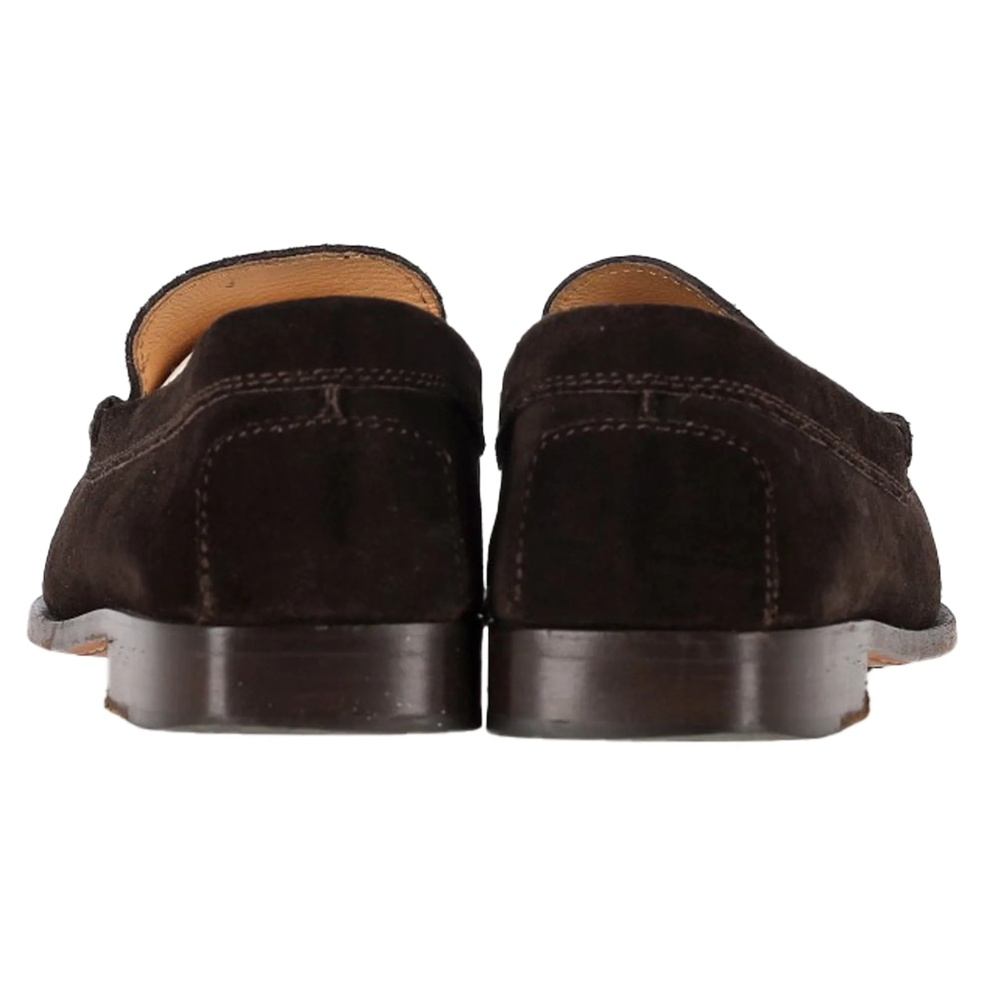 Tod's Logo Loafers in Brown Suede