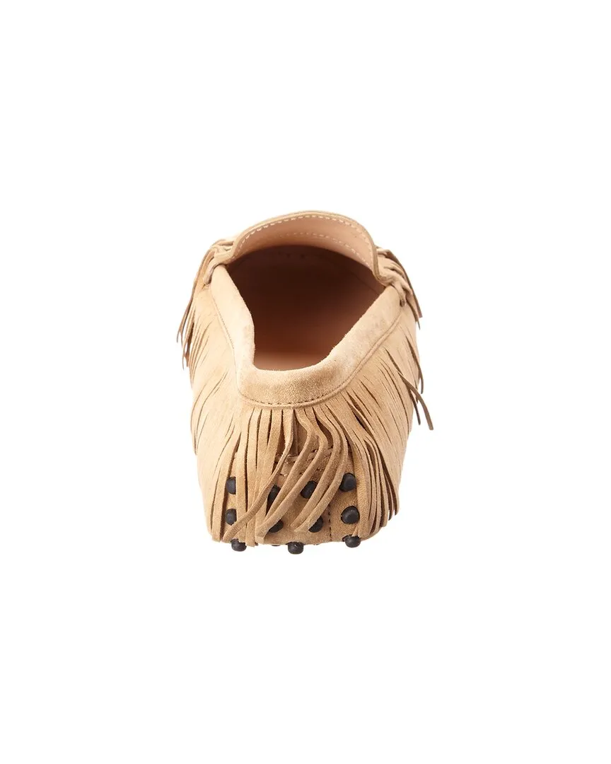 TOD��s Tassel Fringe Suede Loafer