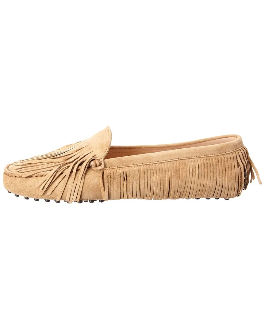 TOD��s Tassel Fringe Suede Loafer