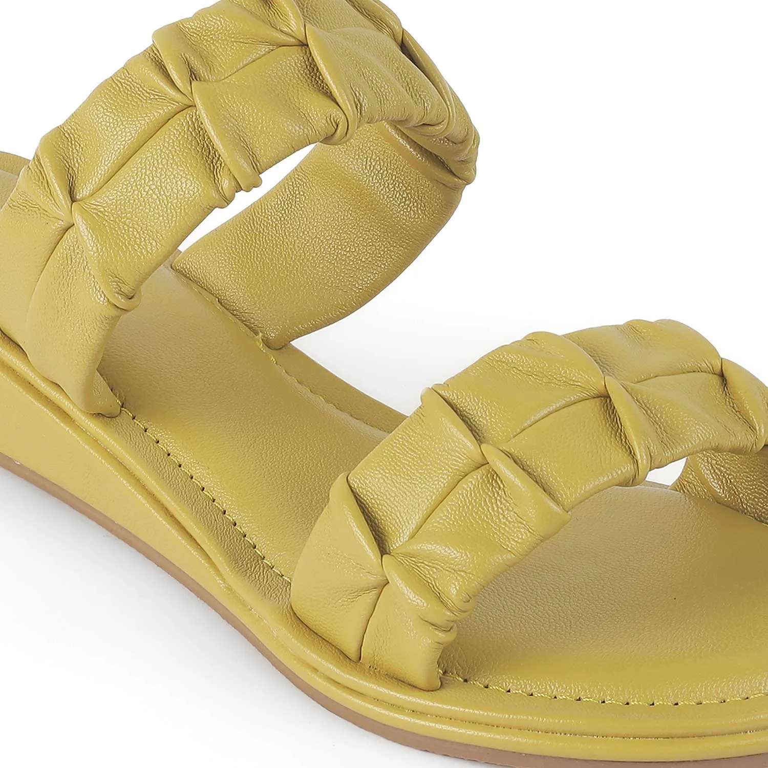 Tresmode Belo Green Women's Casual Small Wedge Sandals