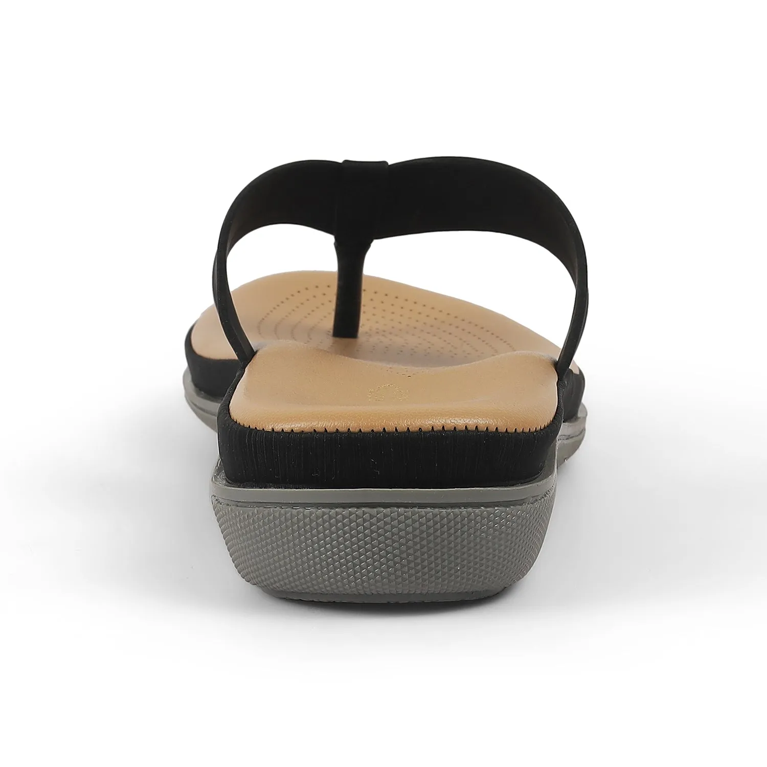 Tresmode Cefro Black Women's Casual Platform Flats