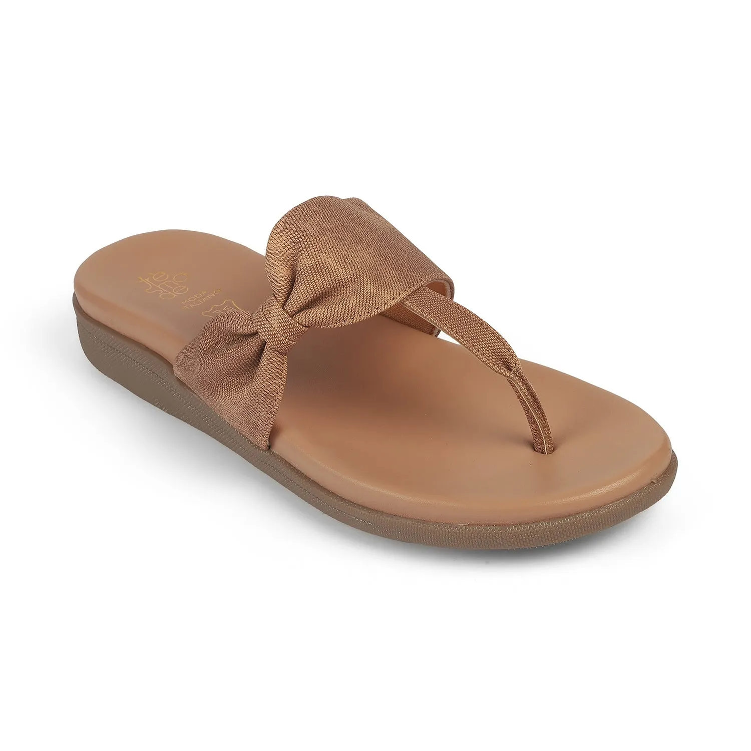 Tresmode Copela Beige Women's Dress Platform Flats