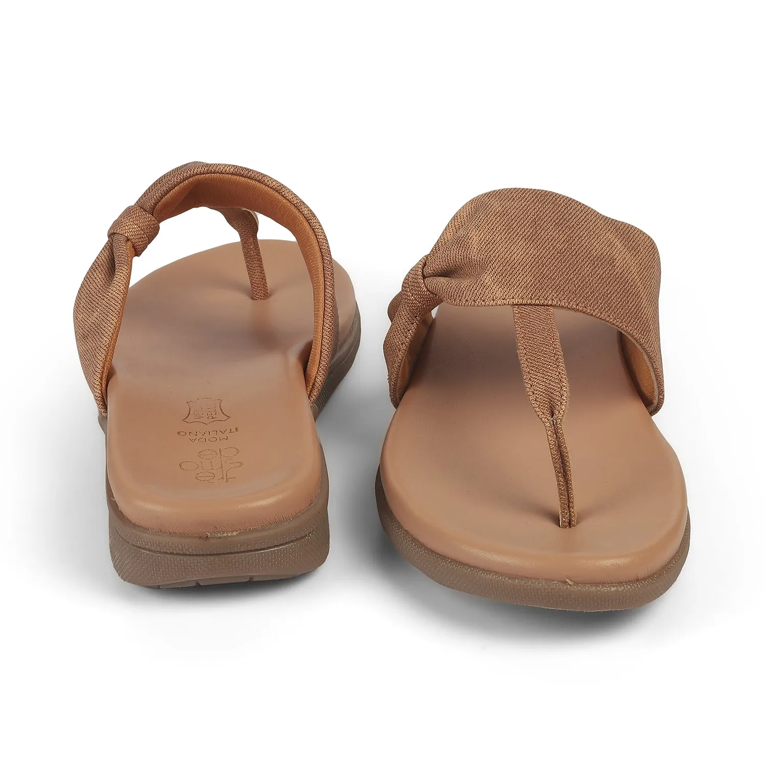 Tresmode Copela Beige Women's Dress Platform Flats