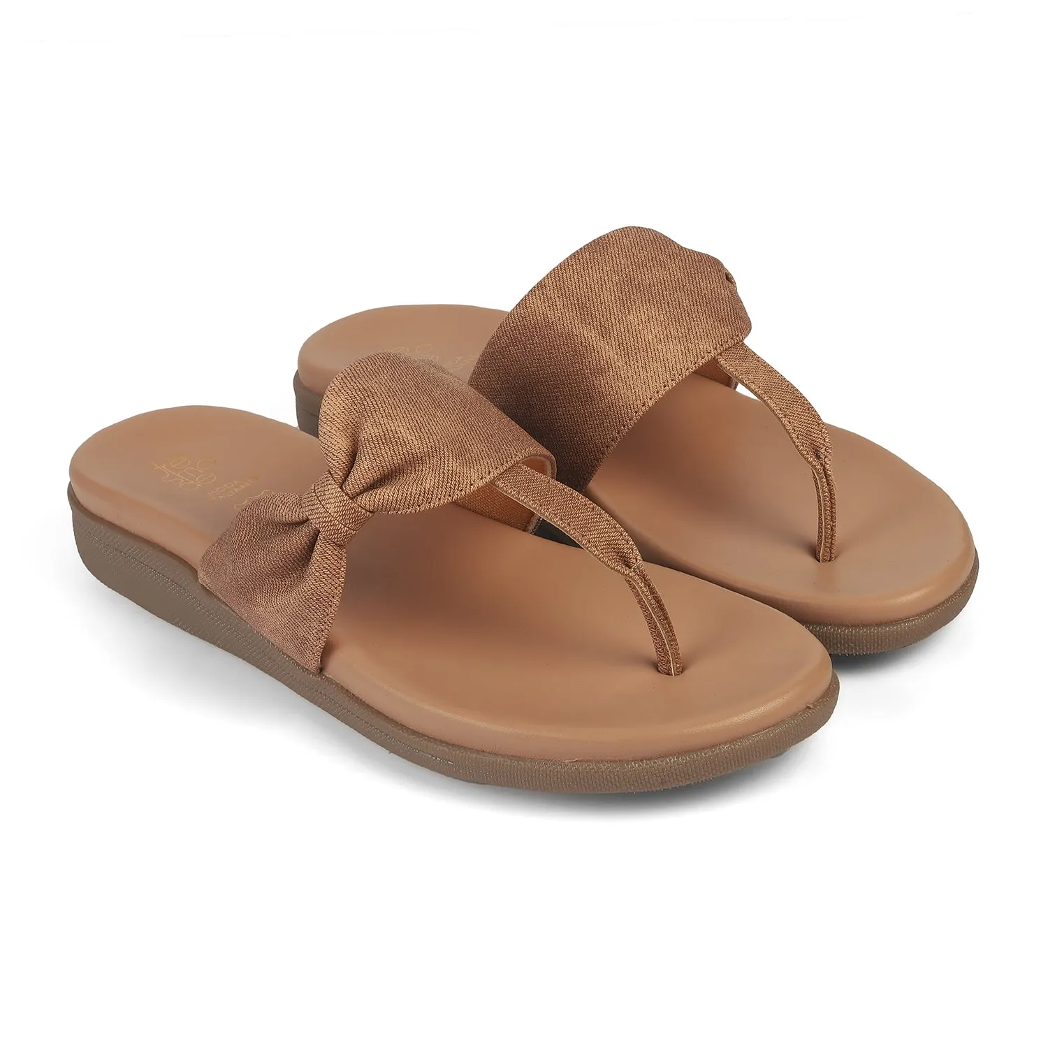 Tresmode Copela Beige Women's Dress Platform Flats