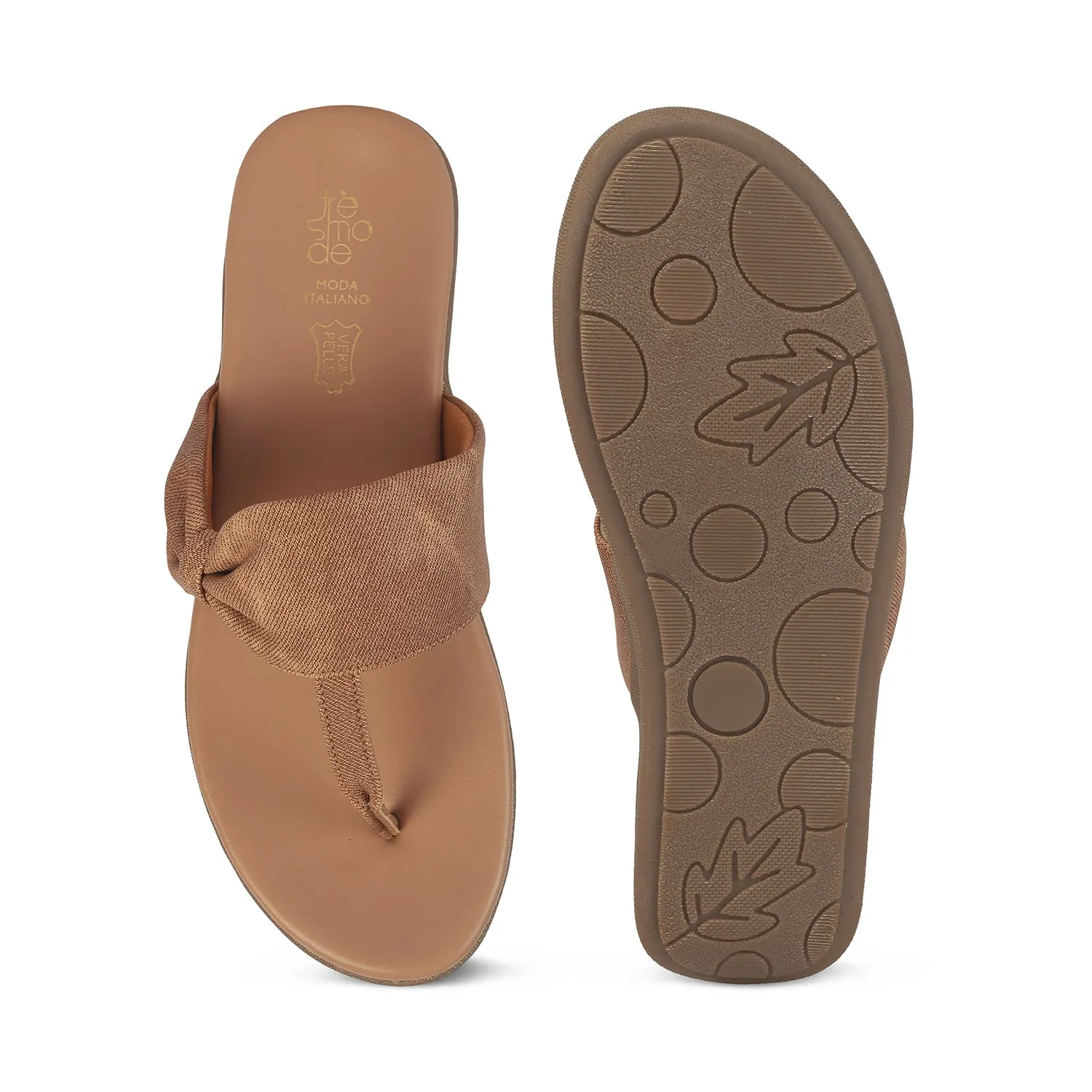 Tresmode Copela Beige Women's Dress Platform Flats