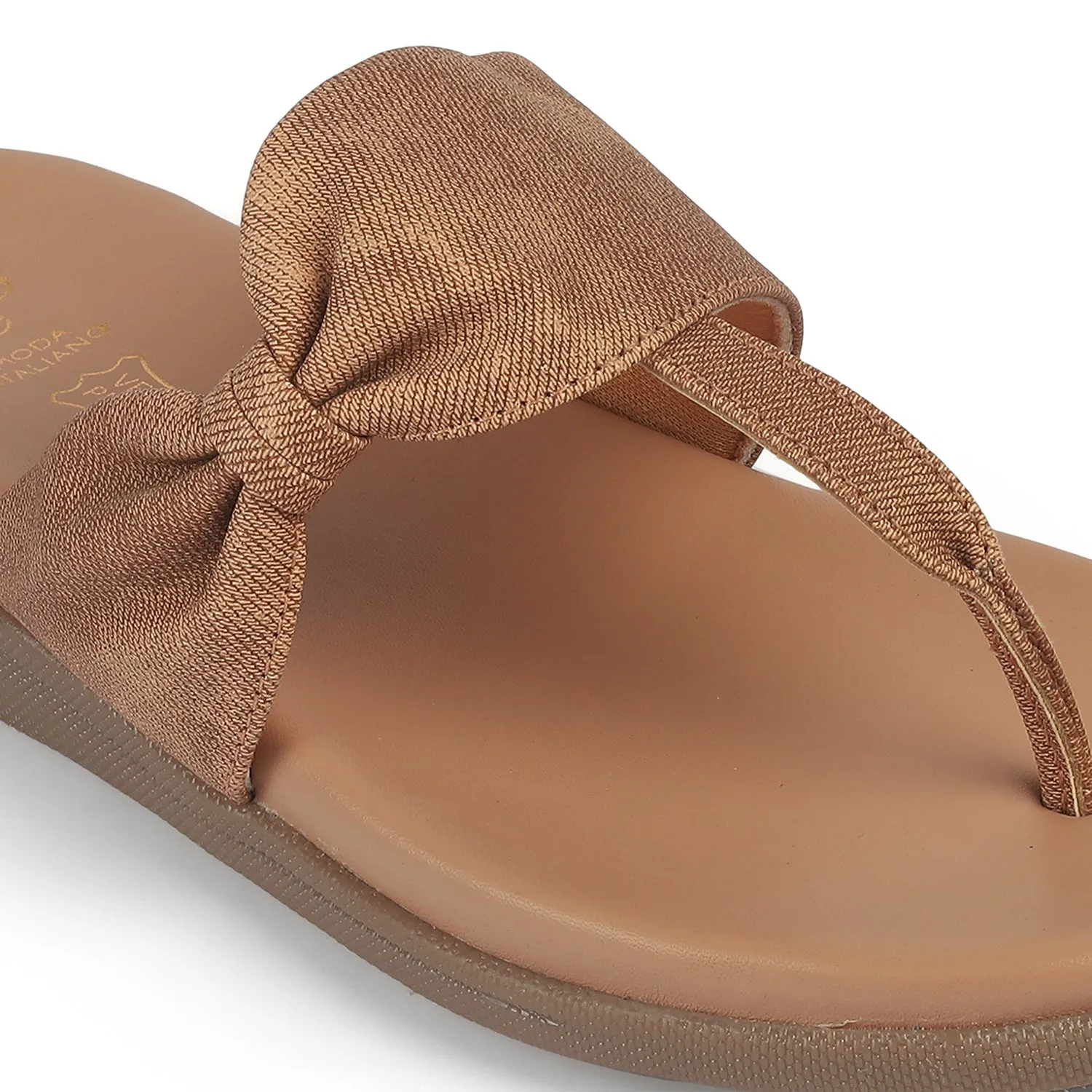 Tresmode Copela Beige Women's Dress Platform Flats