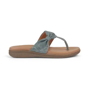 Tresmode Copela Blue Women's Dress Platform Flats