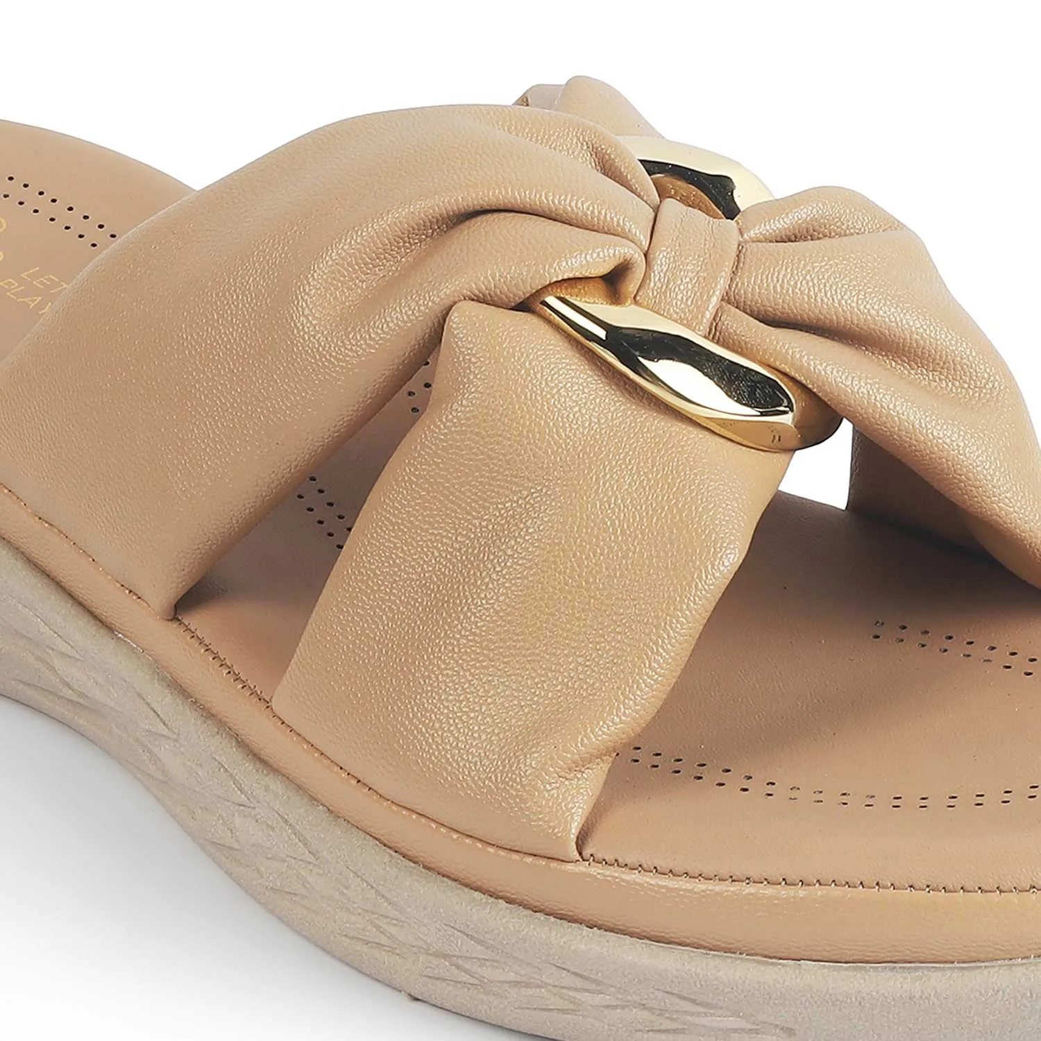 Tresmode Has Beige Women's Casual Platform Flats