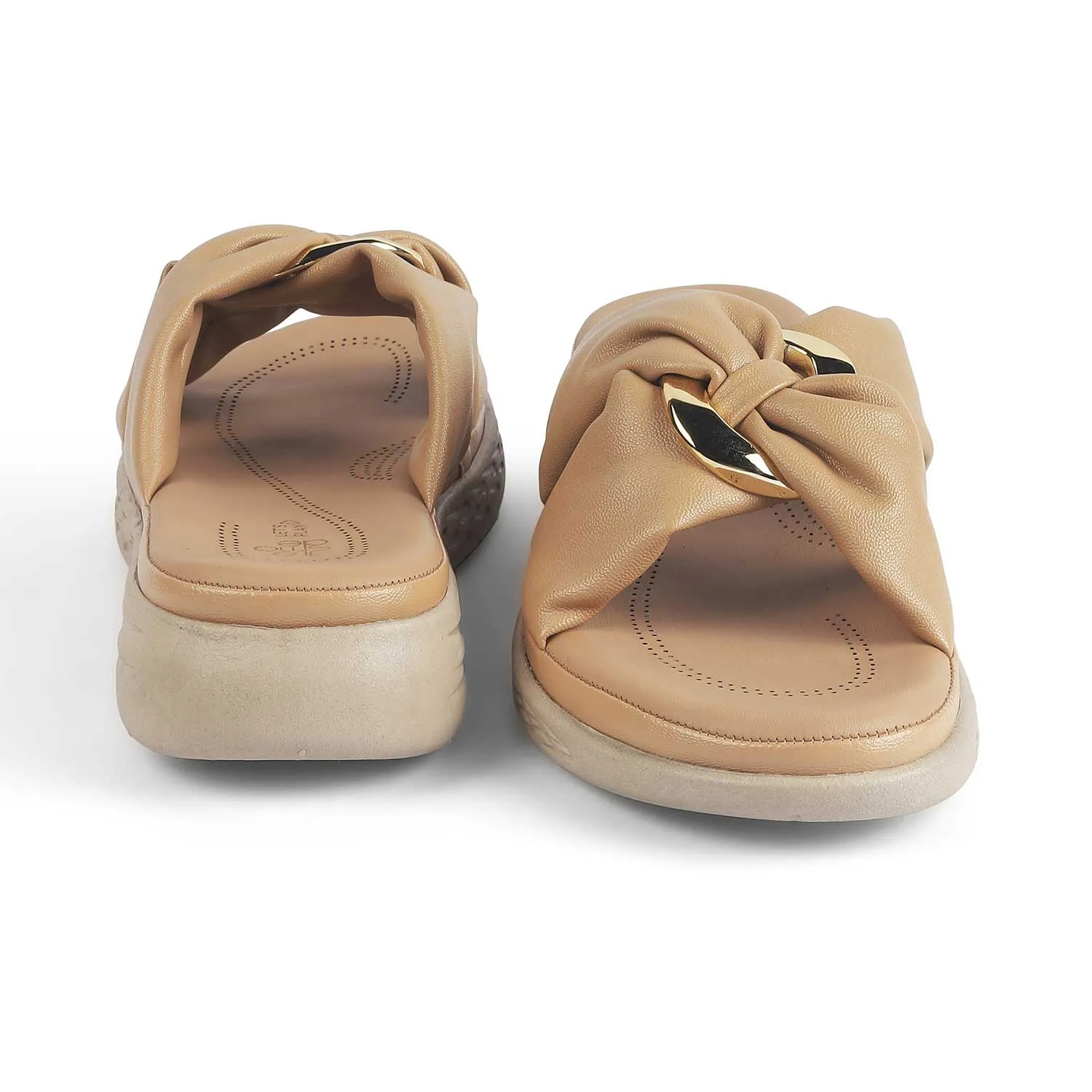 Tresmode Has Beige Women's Casual Platform Flats