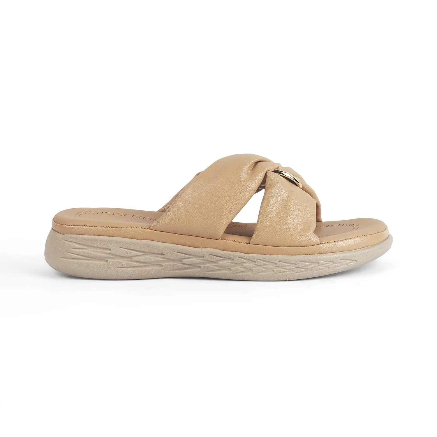 Tresmode Has Beige Women's Casual Platform Flats