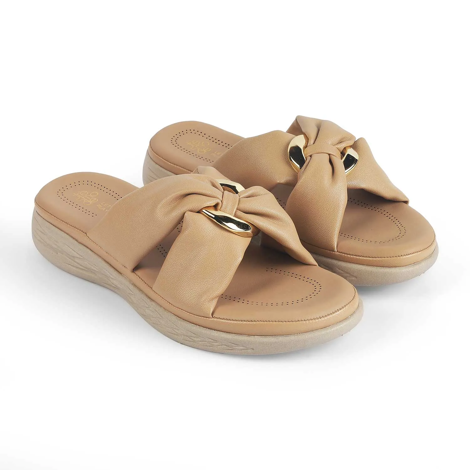 Tresmode Has Beige Women's Casual Platform Flats