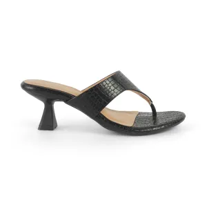 Tresmode Helene Black Women's Dress Heel Sandals