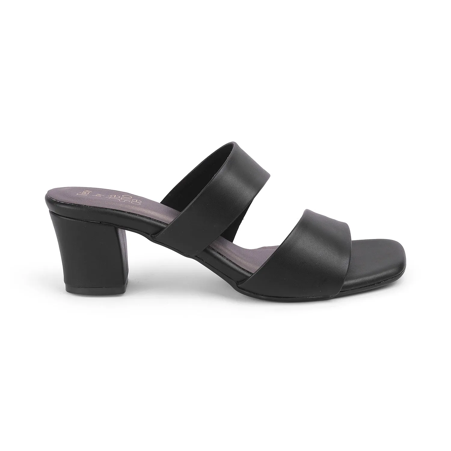 Tresmode Satania TMS-2 Black Women's Dress Block Heel Sandals