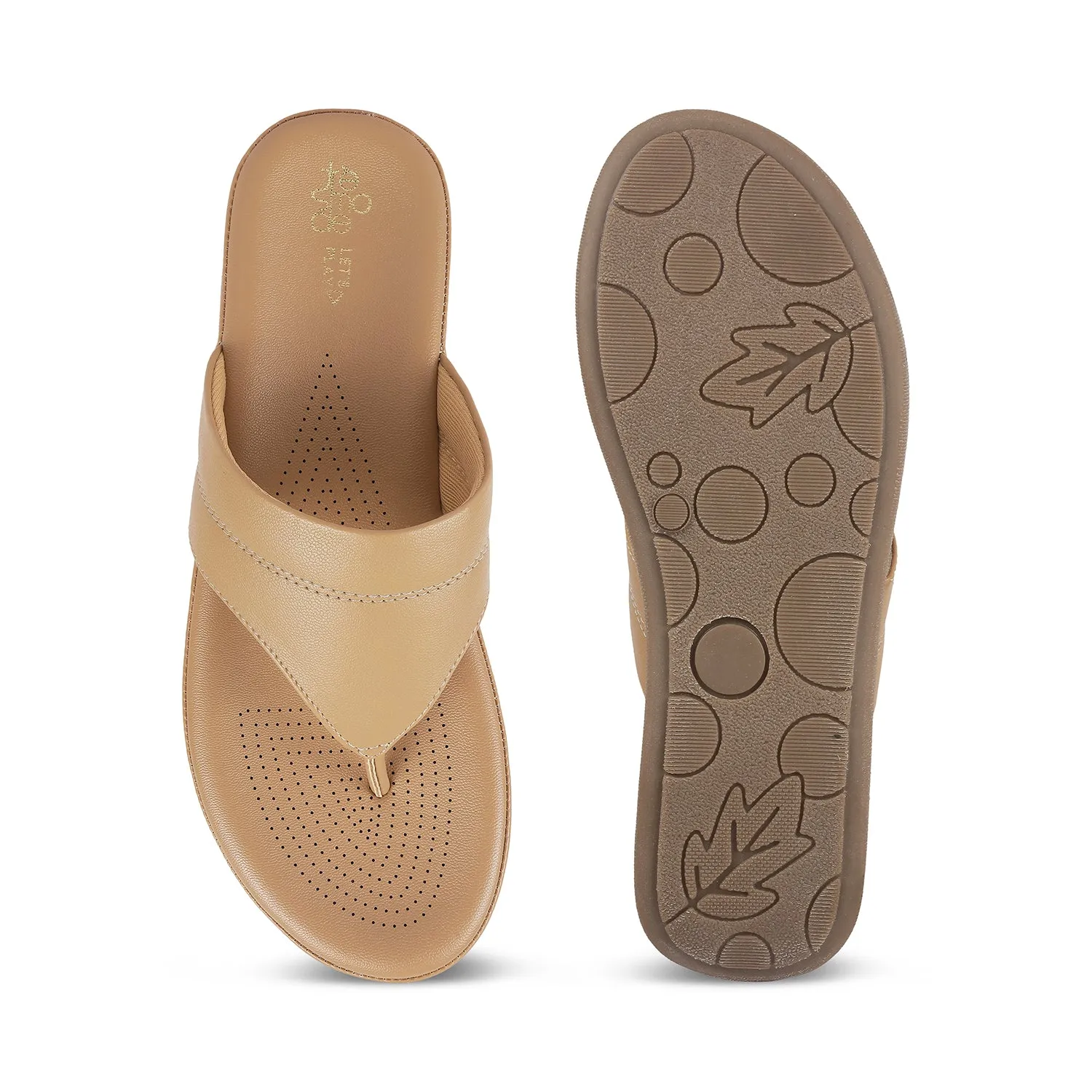 Tresmode Softy Beige Women's Casual Platform Flats