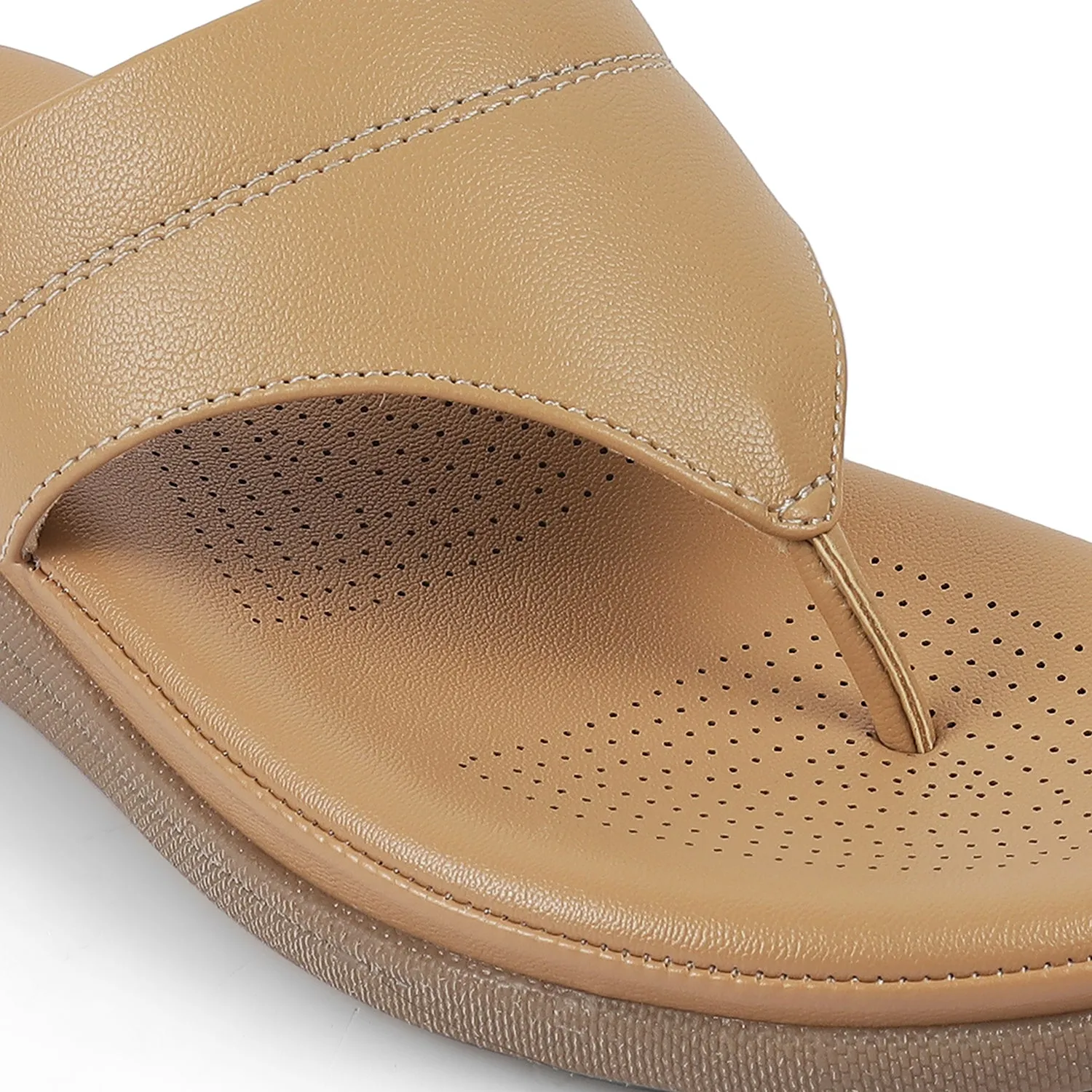 Tresmode Softy Beige Women's Casual Platform Flats