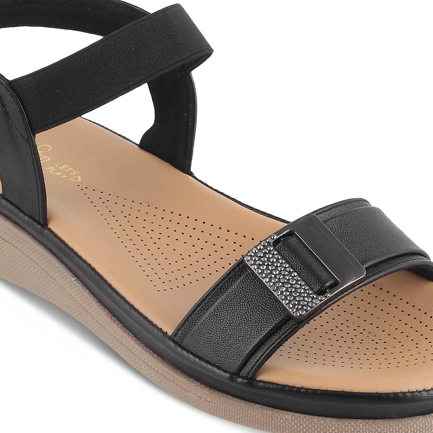 Tresmode Stepi TMS-1 Black Women's Casual Platform Flats