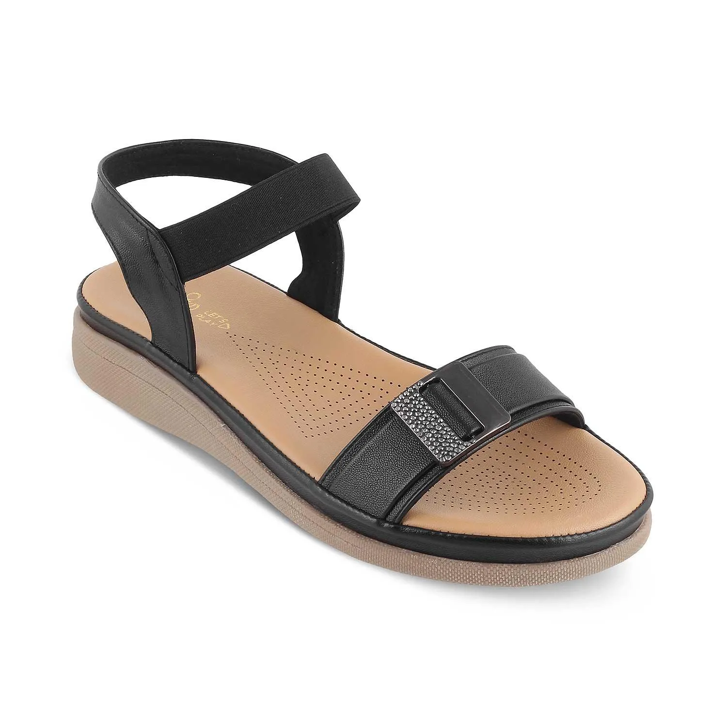 Tresmode Stepi TMS-1 Black Women's Casual Platform Flats