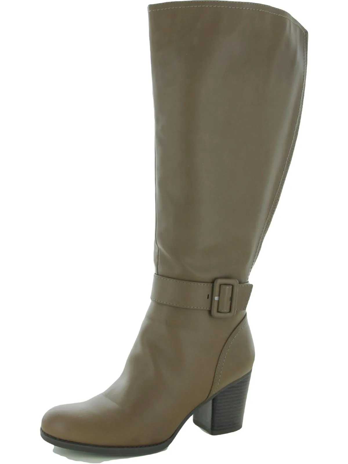 Twinkle Womens Faux Leather Wide Calf Knee-High Boots