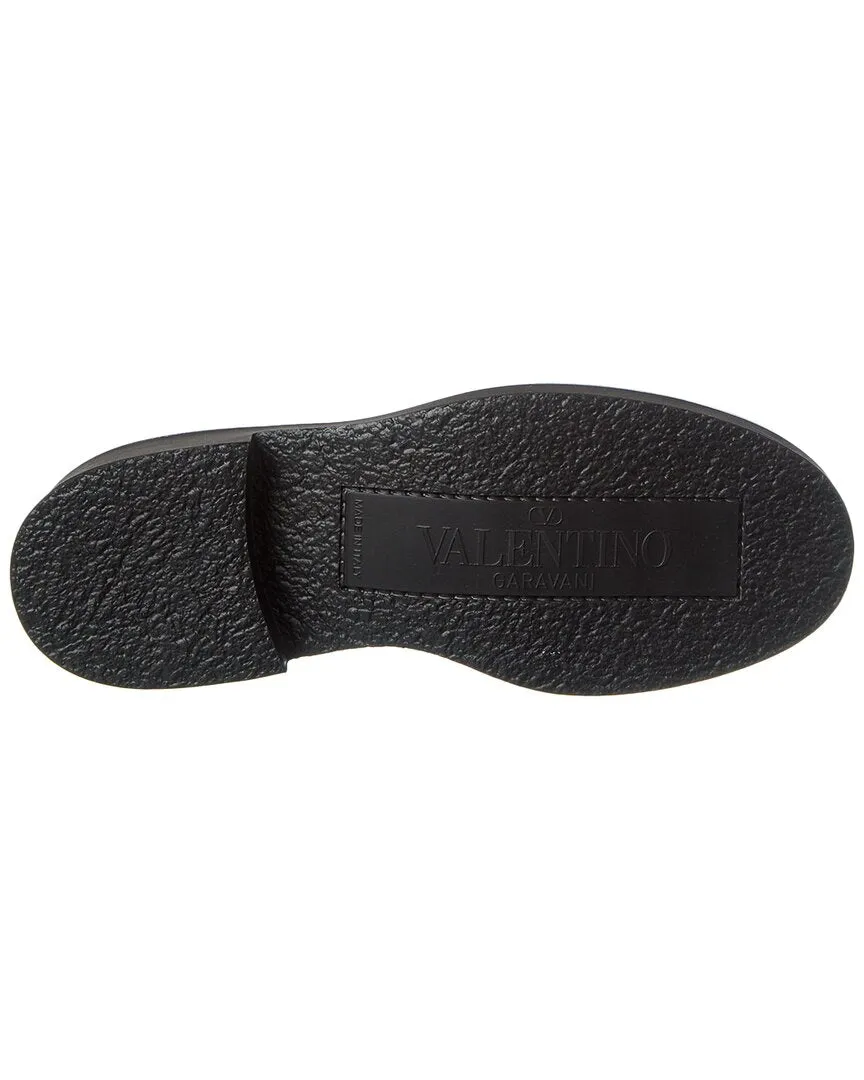 Valentino Logo Leather Loafer