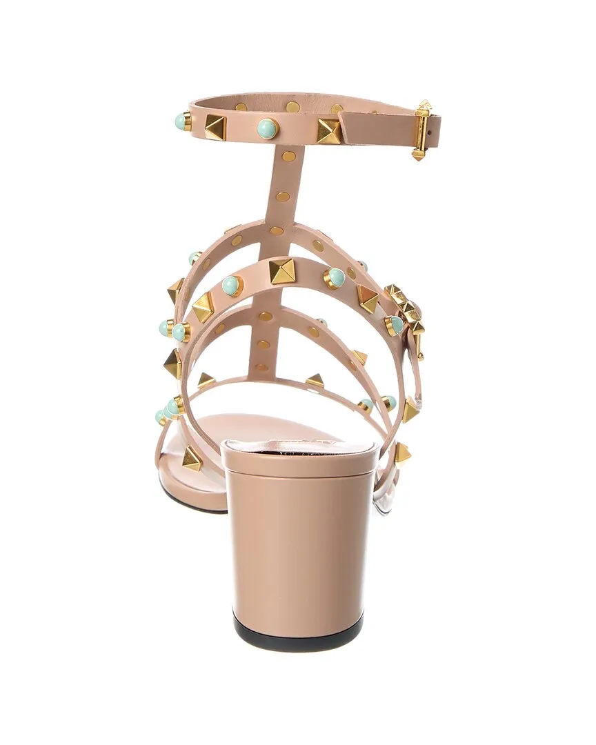 Valentino Rockstud Caged 55 Leather Sandal