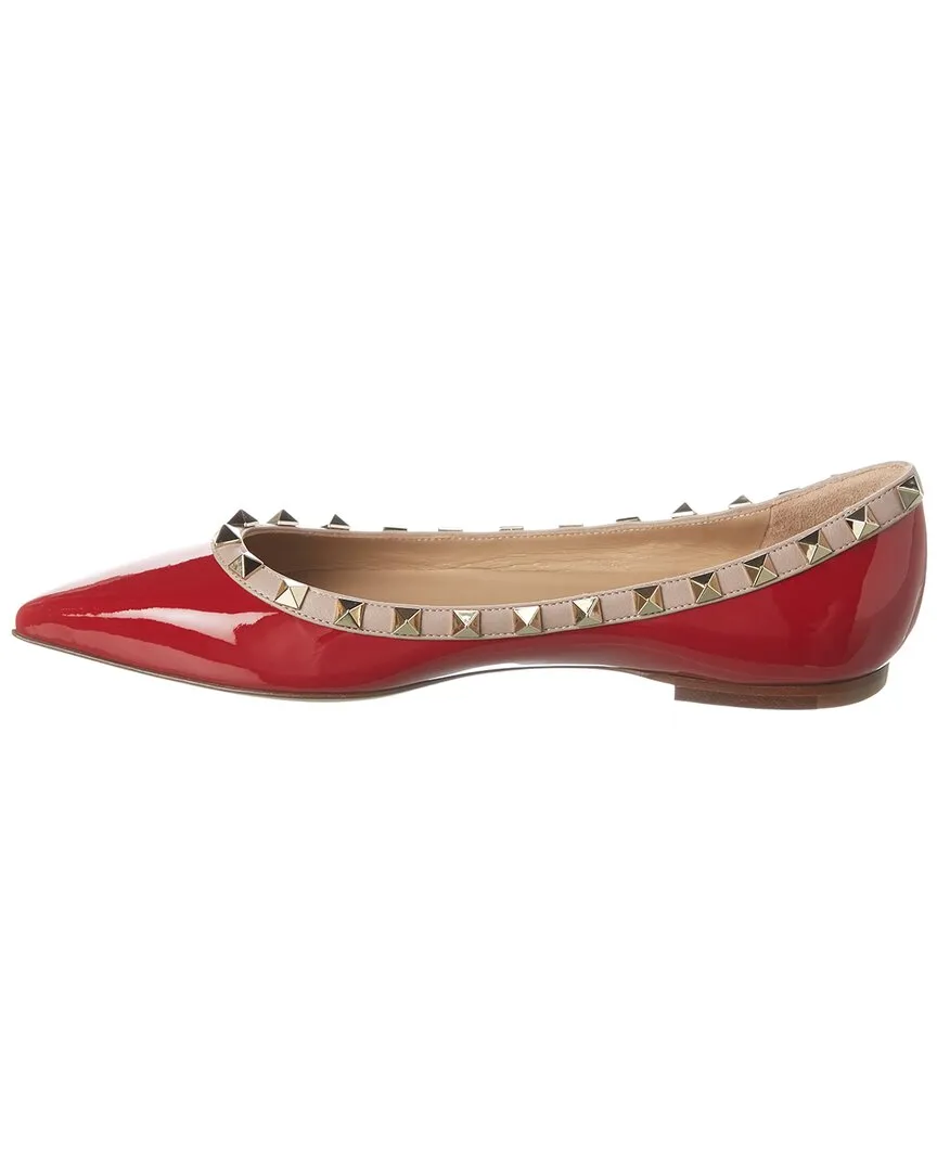 Valentino Rockstud Patent Flat