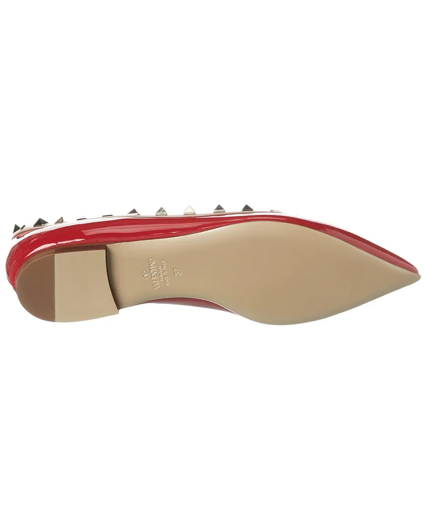 Valentino Rockstud Patent Flat